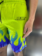 Load image into Gallery viewer, Flame On Trunks (Neon Green)
