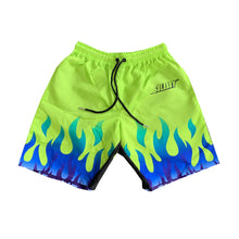 Load image into Gallery viewer, Flame On Trunks (Neon Green)