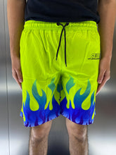 Load image into Gallery viewer, Flame On Trunks (Neon Green)