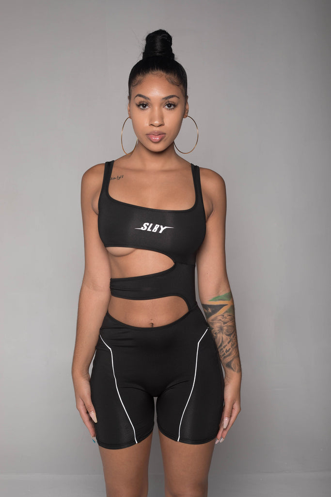 Cut To The Chase Bodysuit (BLACK)